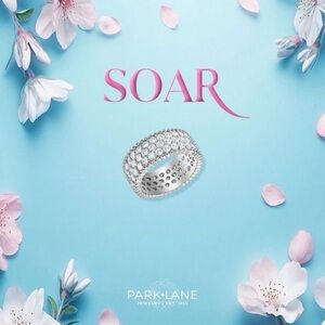 Park Lane Silver Crystal Band Ring - SOAR - Size 7